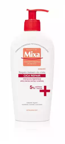 Mixa Body bogaty balsam do ciała Cica Repair 400ml Zdrowie i uroda Kosmetyki i akcesoria Pielęgnacja ciała Balsamy mleczka peelingi do ciała