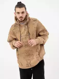 Bluza Z Kapturem Breezy Robo Brązowa Odzież obuwie dodatki Odzież męska Bluzy męskie