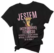 koszulka dla instruktorki fitnessu z blondynką Odzież obuwie dodatki Odzież damska Tshirty i koszulki damskie