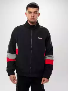 Rozpinana Bluza Bez Kaptura Prosto Tracktop Czarna Odzież obuwie dodatki Odzież męska Bluzy męskie