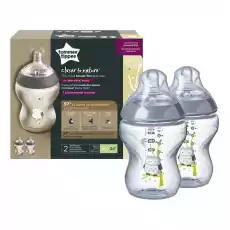 Tommee Tippee Closer To Nature butelka do karmienia ze smoczkiem silikonowym 0m Sowa 2x260ml Dla dziecka Akcesoria dla dzieci Pozostałe akcesoria dla dzieci