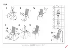 Pikowane krzesło na metalowych nogach K238 Dom i ogród Meble Kuchnia i jadalnia Krzesła i taborety