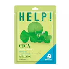 Bergamo Help Sheet Mask maska do twarzy z Cica 25ml Zdrowie i uroda Kosmetyki i akcesoria Pielęgnacja twarzy Maseczki