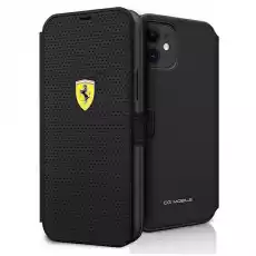 Ferrari FESPEFLBKP12SBK iPhone 12 mini 54 czarnyblack book On Track Perforated Telefony i akcesoria Akcesoria telefoniczne Etui