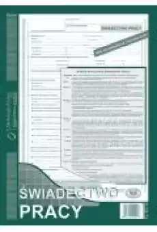 Świadectwo Pracy A4 Biuro i firma Akcesoria biurowe Artykuły papiernicze