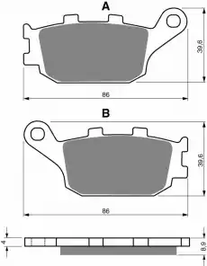 Klocki hamulca Gold Fren 021 S3 SUZUKI GSF GSX GSR XJ6 FZ8 YZF Motoryzacja Skutery Akcesoria i części do skuterów