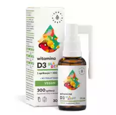 Aura Herbals Witamina D3 Vegan dla dzieci aerozol 30 ml Sport i rekreacja Odżywki i suplementy Witaminy i minerały