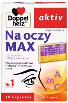 DOPPELHERZ Aktiv Na Oczy Max x 30 kapsułek Zdrowie i uroda Kosmetyki i akcesoria Pielęgnacja twarzy