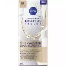 Nivea Cellular Filler 3in1 Hyaluron Serum Podkład do twarzy 02 Mittel 30 ml Zdrowie i uroda Kosmetyki i akcesoria Makijaż i demakijaż