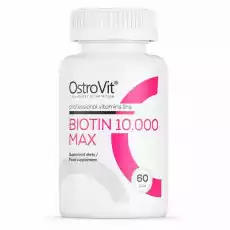 Biotyna Biotin 10000 MAX 60 Tabletek OstroVit Artykuły Spożywcze