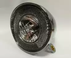 Lampa przednia BUCHEL 513 50 210 RETRO chrom z uchwytem z wyłą Sport i rekreacja Rowery i akcesoria Akcesoria rowerowe Oświetlenie rowerowe