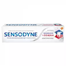 Sensodyne Nadwrażliwość Dziąsła Whitening pasta do zębów z fluorkiem 75ml Zdrowie i uroda Kosmetyki i akcesoria Pielęgnacja zębów i jamy ustnej