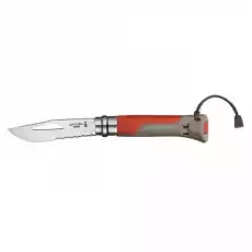 Nóż Składany Opinel No 08 Inox Outdoor Red Broń i militaria Noże i przybory Noże