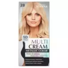 Joanna Multi Cream Metallic Color farba do włosów 28 Bardzo Jasny Perłowy Blond Zdrowie i uroda Kosmetyki i akcesoria Pielęgnacja i stylizacja włosów