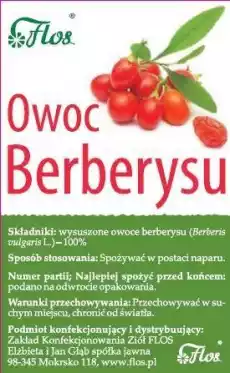 Berberys owoc suszony 50g FLOS Zdrowie i uroda