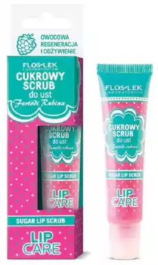 FlosLek Lip Care cukrowy scrub do ust Fertodi Rubina malina 14g Zdrowie i uroda Kosmetyki i akcesoria Pielęgnacja twarzy Pielęgnacja ust