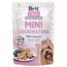 Brit Care mini chicken tuna fillets in gravy kurczak tuńczyk karma mokra dla psów 85 g Dom i ogród Artykuły zoologiczne Psy