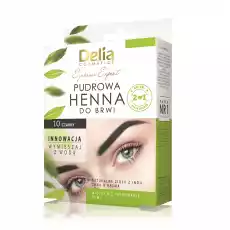 Delia Eyebrow Expert pudrowa henna do brwi 10 Czerń 4g Zdrowie i uroda Kosmetyki i akcesoria Makijaż i demakijaż Makijaż oczu