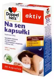 DOPPELHERZ Aktiv Na Sen x 20 kapsułek Zdrowie i uroda Zdrowie FarmaceutykiLeki