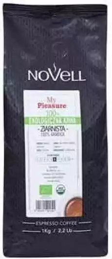 Kawa ziarnista My Pleasure BIO 1 kg Cafes Novell Artykuły Spożywcze Kawa