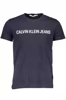 CALVIN KLEIN TSHIRT Z KRÓTKIM RĘKAWEM MĘSKI NIEBIESKI Odzież obuwie dodatki