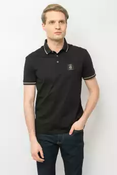 POLO MĘSKIE ARMANI EXCHANGE 8NZFPQ ZJH4Z CZARNE Odzież obuwie dodatki Odzież męska Koszulki męskie