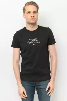 TSHIRT MĘSKI TOMMY HILFIGER MW0MW24964 CZARNY Odzież obuwie dodatki Odzież męska