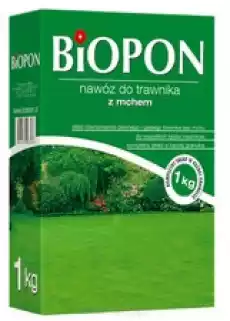 BIOPON Nawóz do trawnika z mchem granulat 1kg Dom i ogród Ogród Nawozy do roślin i kwiatów