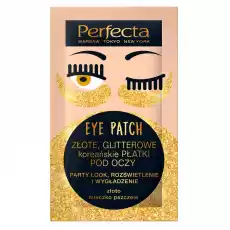 Perfecta Eye Patch złote glitterowe koreańskie płatki pod oczy 2szt Zdrowie i uroda Kosmetyki i akcesoria Pielęgnacja twarzy Maseczki