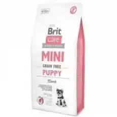 Brit Care grain free mini puppy lamb karma sucha dla szczeniąt ras miniaturowych i suk karmiących 2 kg Dom i ogród Artykuły zoologiczne Psy