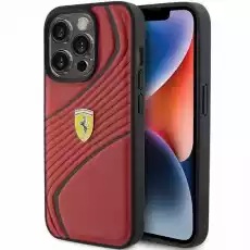 Ferrari FEHCP15LPTWR iPhone 15 Pro 61 czerwonyred hardcase Twist Metal Logo Telefony i akcesoria Akcesoria telefoniczne Etui