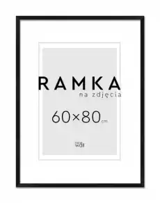 Ramka na zdjęcia 60x80 cm Czarna Fotografia Akcesoria fotograficzne Ramki albumy i akcesoria do zdjęć