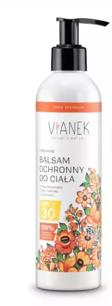 Vianek Odżywczy balsam ochronny do ciała SPF 30 300ml Zdrowie i uroda Kosmetyki i akcesoria Pielęgnacja ciała