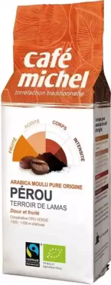 KAWA MIELONA ARABICA PERU FAIR TRADE BIO 250 g CAFE MICHEL Artykuły Spożywcze Kawa