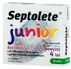 SEPTOLETE Junior x 18 pastylek Zdrowie i uroda Zdrowie Leki Przeziębienie i grypa