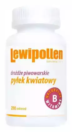 Lewipollen drożdże piwowarskie pyłek kwiatowy 200 tabl CENTURIA Zdrowie i uroda Zdrowie Witaminy minerały suplementy diety