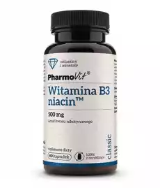 PHARMOVIT WITAMINA B3 NIACIN 500MG 60 KAPS Zdrowie i uroda Zdrowie