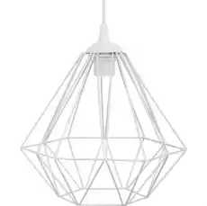 Lampa geometryczna Diamond biała 25 cm GLAM Dom i ogród Wyposażenie wnętrz Oświetlenie Lampy sufitowe
