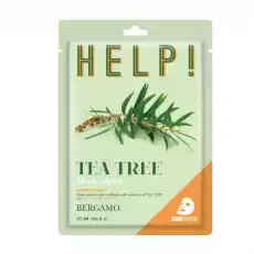 Bergamo Help Sheet Mask maska do twarzy z Tea Tree 25ml Zdrowie i uroda Kosmetyki i akcesoria Pielęgnacja twarzy Maseczki