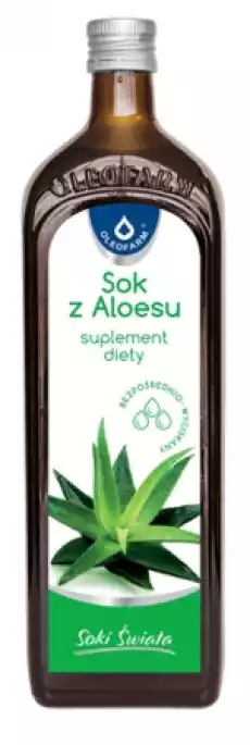 OLEOFARM Aloes sok 1l Zdrowie i uroda Zdrowie Witaminy minerały suplementy diety