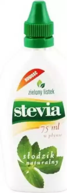 Stevia w płynie 75ml Zielony Listek Artykuły Spożywcze Zdrowa żywność