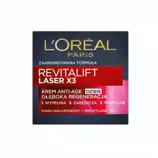 LOreal Paris Revitalift Laser X3 Krem antiaging o potrójnym działaniu na dzień 50ml Zdrowie i uroda Kosmetyki i akcesoria Pielęgnacja twarzy Kremy do twarzy