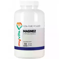 Magnez Cytrynian Magnezu Proszek 250 g MyVita Artykuły Spożywcze