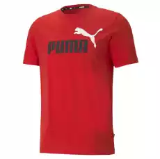 Koszulka męska Puma ESS 2 COL Logo czerwona 58675911 Odzież obuwie dodatki Koszulki