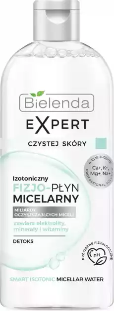 Bielenda Expert Czystej Skóry Izotoniczny Fizjopłyn Micelarny Detoks 400ml Zdrowie i uroda Kosmetyki i akcesoria Makijaż i demakijaż Demakijaż