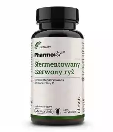 PHARMOVIT SFERMENTOWANY CZERWONY RYŻ 120 KAPSUŁEK Zdrowie i uroda Zdrowie Witaminy minerały suplementy diety