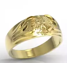 Sygnet złoty z orłem INSIGNE SJ13Z Biżuteria i zegarki Biżuteria dla Panów Sygnety