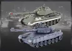 Zestaw wzajemnie walczących czołgów Russian T90 v2 i German King Tiger v2 24GHz 128 Sport i rekreacja Modelarstwo Modele RC