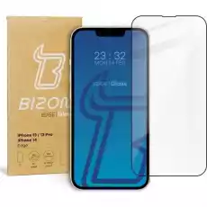 Szkło hartowane Bizon Glass Edge do iPhone 14 13 13 Pro czarne Telefony i akcesoria Akcesoria telefoniczne Folie ochronne