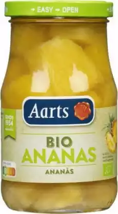 ANANAS KAWAŁKI W LEKKIM SYROPIE BIO 350 g 190 g AARTS Artykuły Spożywcze Przetwory